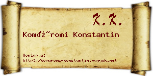 Komáromi Konstantin névjegykártya